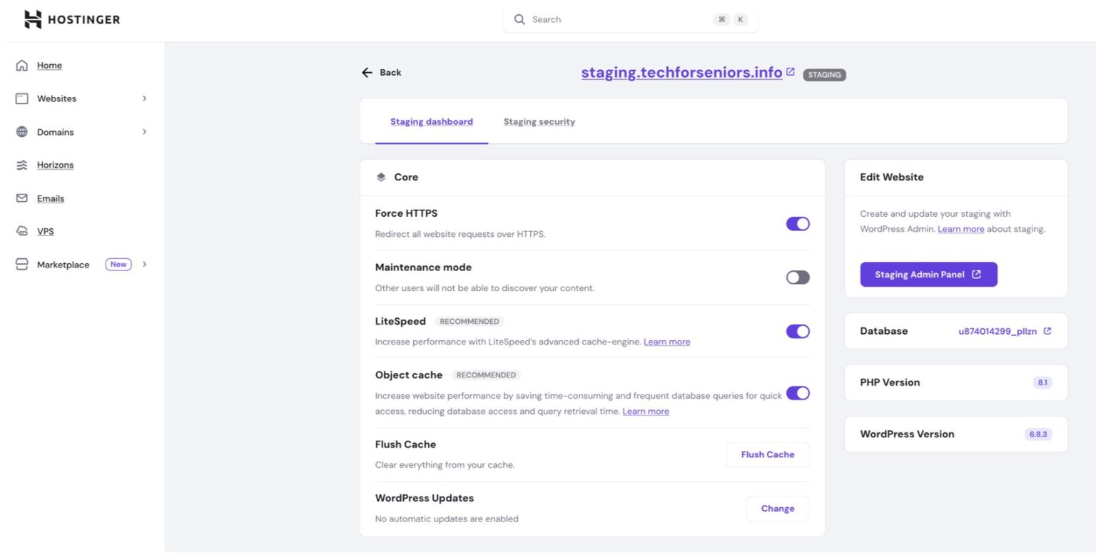 DOC – How to use the Staging Environment – Tech for Seniors